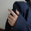 【SUMMER一夏】韓國設計新款S925銀豬鼻子簡約個性開口戒指食指潮流戒指(ins韓風)