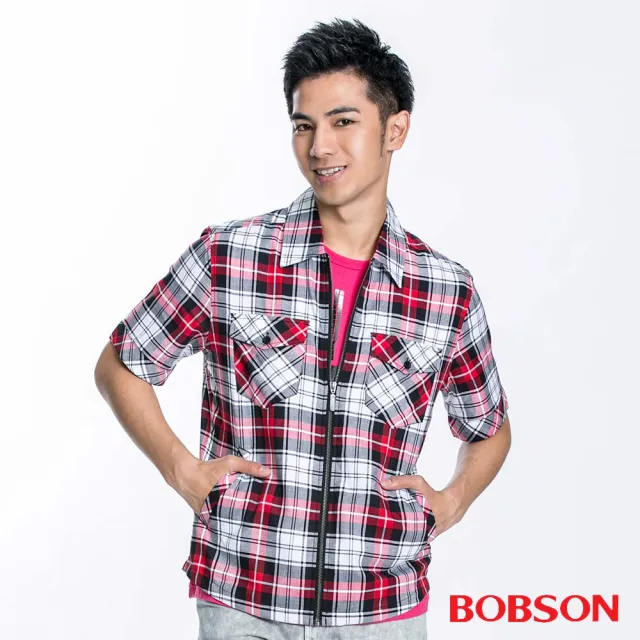 【BOBSON】男款格子襯衫(23002-13)