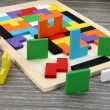 木製俄羅斯方塊(百變方塊 智力積木製 拼圖遊戲拼板 兒童教益智玩具 認知訓練)