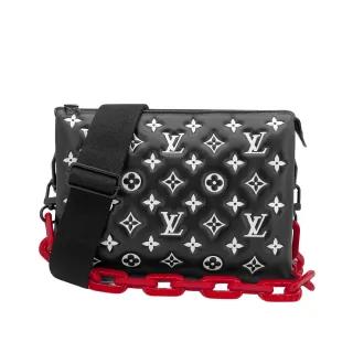 【Louis Vuitton 路易威登】Coussin PM 羊皮肩背/斜背二用包(M59398-黑)