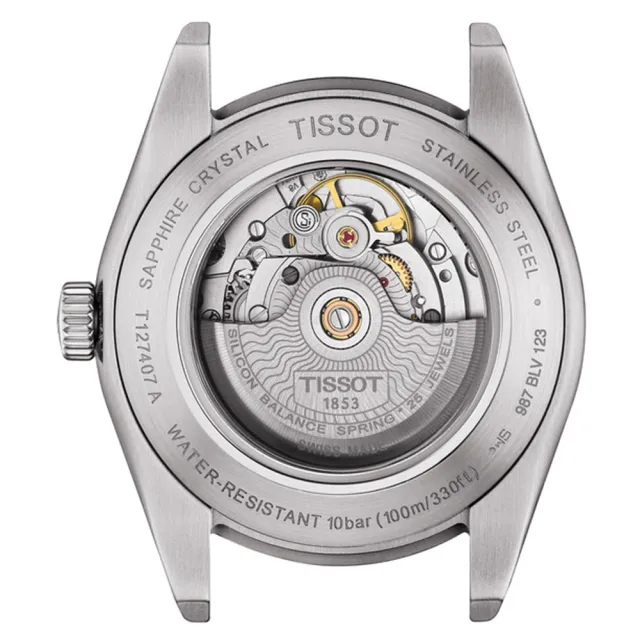 【TISSOT 天梭 官方授權】GENTLEMAN紳士系列 機械腕錶 / 40mm 母親節 禮物(T1274071604101)