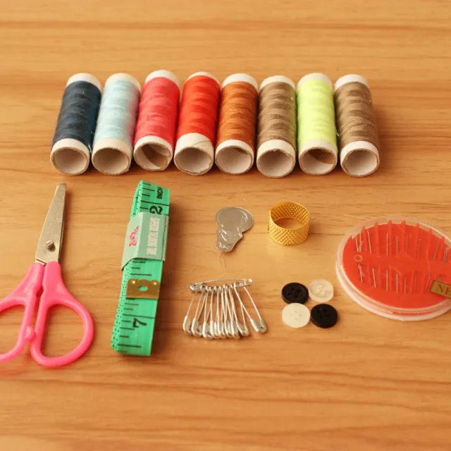 【Dagebeno荷生活】家用型針線包針線盒 多功能縫紉工具組手提式整理盒(2組)