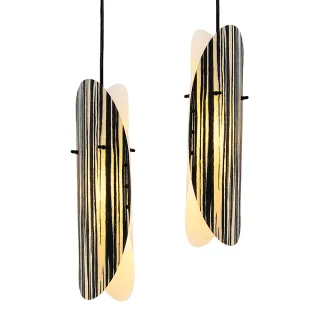 【Honey Comb】挪威森林木皮燈罩吊燈(EX-6516C)