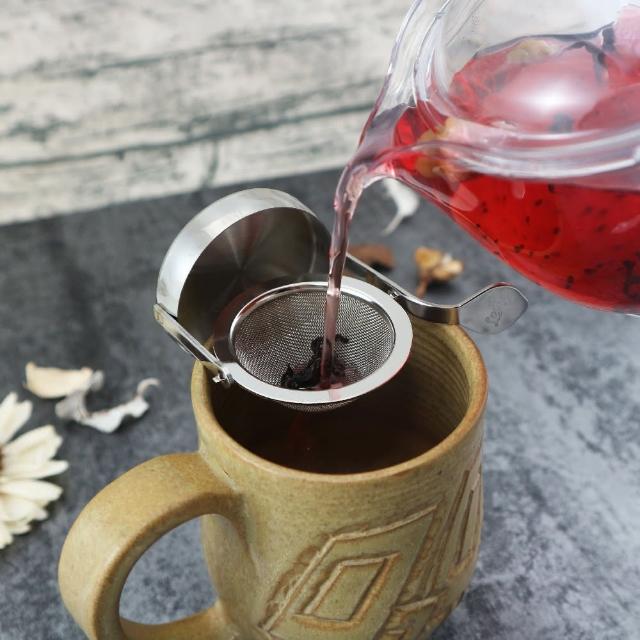【Tomiwoody】日本製 旋轉式濾茶器-銀色(不鏽鋼 日本餐具 下午茶 茶具 烘焙 甜點)