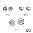 【ides 愛蒂思】鑽石耳環  簡約設計20分F/VS1極優3VG車工鑽石耳環/3選1（1邊10分）