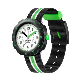 【Flik Flak】兒童錶 ADRIEN 兒童手錶 兒童禮物 編織錶帶 瑞士錶(34.75mm)