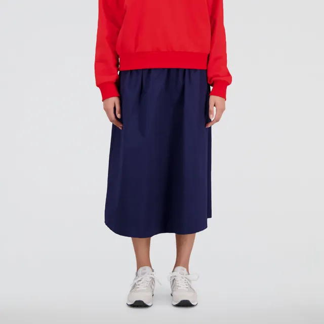 【NEW BALANCE】NB 藍色長裙 女 運動裙 鬆緊 美規 休閒(WK31550NNY NB)