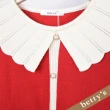 【betty’s 貝蒂思】撞色雲朵領長袖毛衣(紅色)