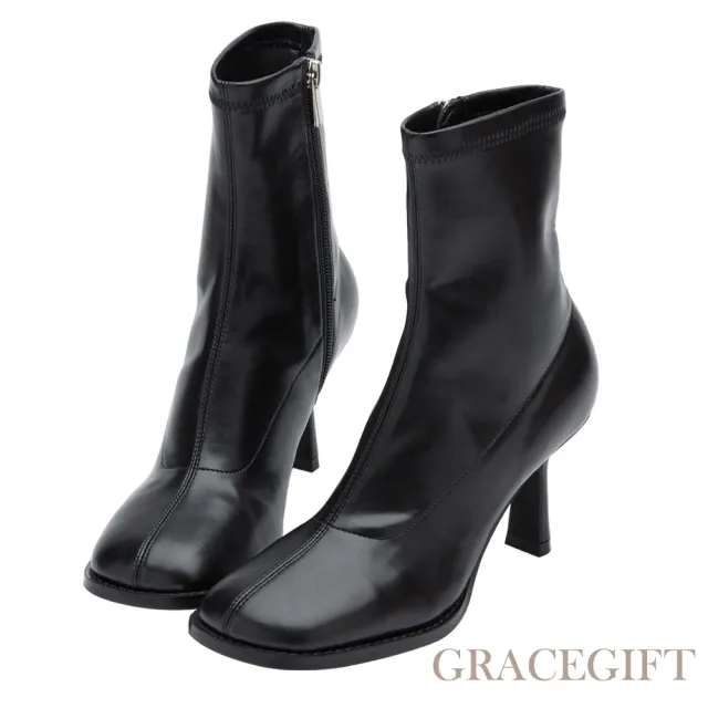 【Grace Gift】薛妞妞聯名-法式名媛方頭襪靴