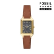 【FOSSIL 官方旗艦館】Raquel 復古歲月羅馬數字女錶 棕色皮革錶帶 手錶 23MM ES5303