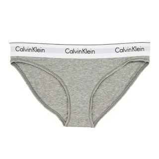【Calvin Klein 凱文克萊】Modern Cotton Bikini 棉質寬腰帶 女內褲 三角褲/CK內褲(灰色)