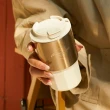 【momoconcept】日本幾何棱線保溫咖啡杯 460mL(桃子慕斯/岩井茶/純白奶油)