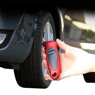 【行車安全】高精度LCD數位顯示胎壓計(單位切換 夜光功能 汽車 機車 打氣 量壓表 測壓表 偵測器)