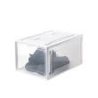 【歐樂生活館】磁吸式鞋盒  透明鞋盒 正開口鞋盒 中號(球鞋收納 穩固疊加 鞋盒 加厚款 硬盒)