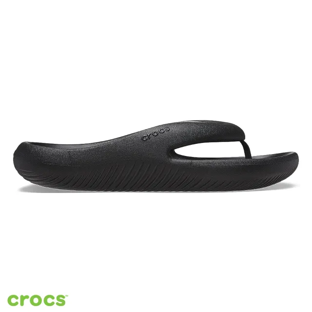 【Crocs】中性鞋 麵包人字拖(208437-001)