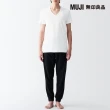 【MUJI 無印良品】男棉質無側縫天竺V領短袖T恤(白色)