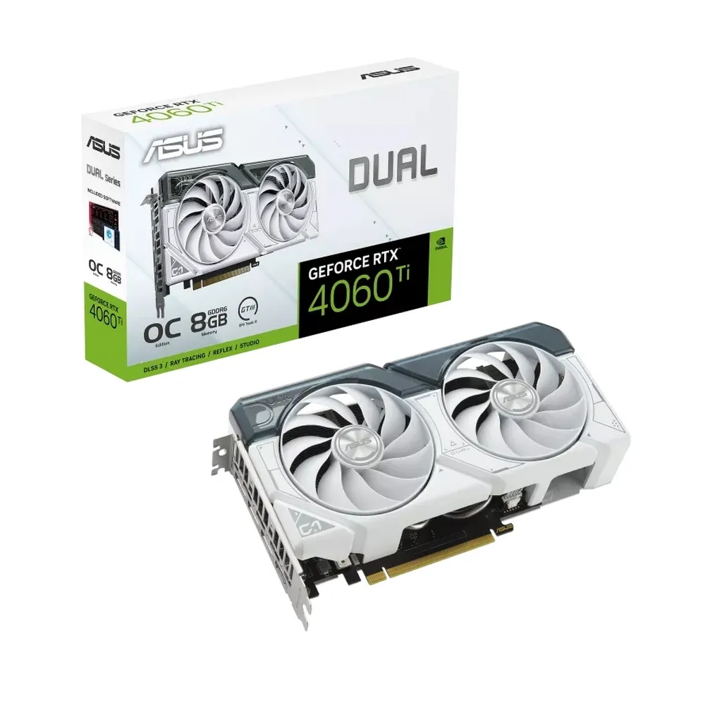 【ASUS 華碩】DUAL-RTX4060TI-O8G-WHITE 顯示卡