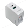 【MiniQ】萬用充電器AC-DK23T-NEW 雙孔1A1C 含USB TYPE-C埠 36W總輸出-白