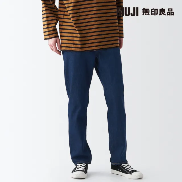 【MUJI 無印良品】男有機棉丹寧直筒褲(藍色)