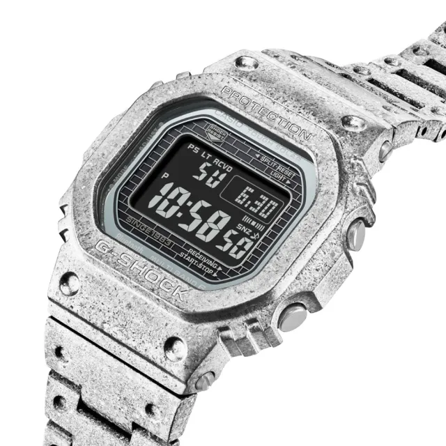 CASIO 卡西歐】G-SHOCK 40周年限定太陽能智慧藍芽全金屬結晶質感方形