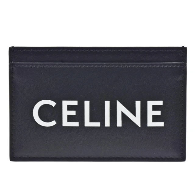 【CELINE】經典品牌字母LOGO平滑小牛皮萬用卡夾(黑色10B703DMF.38SI)