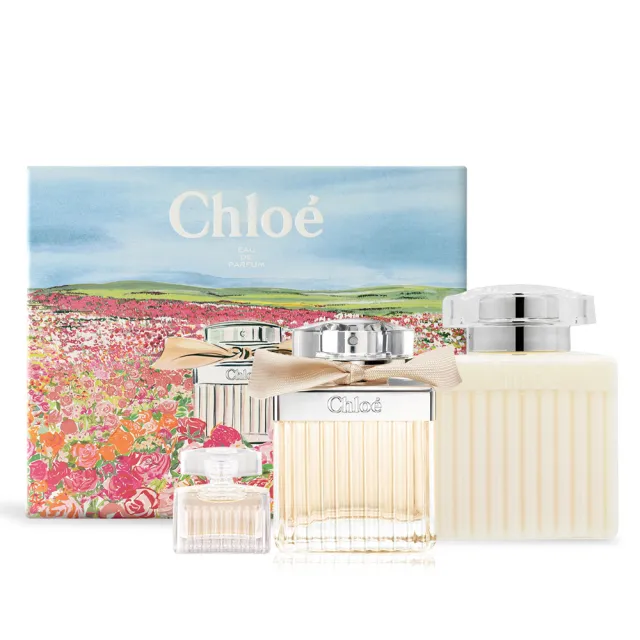 Chloe' 蔻依】春遊花漾同名典藏禮盒(同名女性淡香精75ml+身體乳