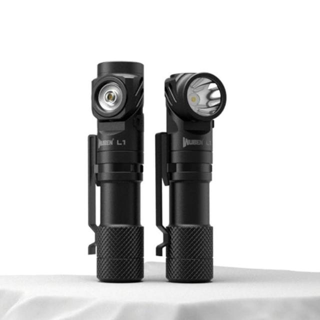 【WUBEN】錸特光電 L1 轉角便攜手電筒(2000流明 304米射程 聚泛雙光源 尾部磁吸 雙按鍵 L型 TYPE-C)
