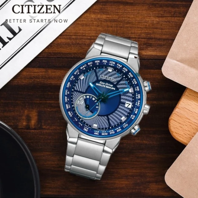 CITIZEN 星辰 GENTS系列 光動能 GPS衛星對時 多功能腕錶 44mm(CC3030-53L)