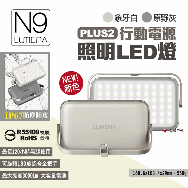 【N9 LUMENA】PLUS2行動電源照明LED燈(悠遊戶外)