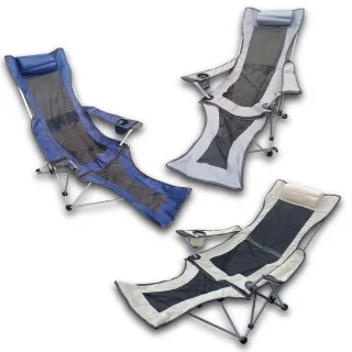 【Finetech 釩泰】網紗透氣款輕量 露營椅 躺椅 折疊椅(露營椅 導演椅 躺椅 休閒椅 釣魚、寫生)