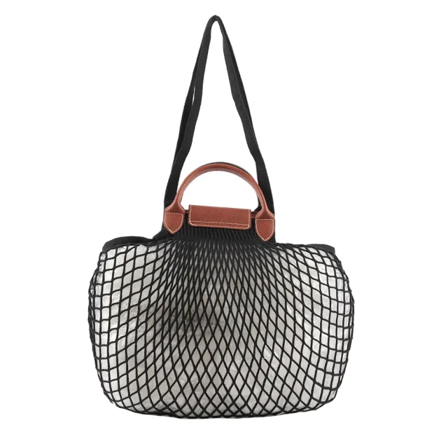 【LONGCHAMP】LE PLIAGE FILET 二用漁網包(黑色)