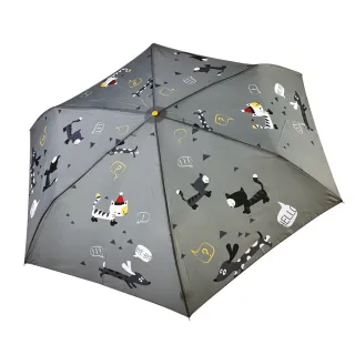 【rainstory】雪靴貓-灰抗UV手開輕細口紅傘
