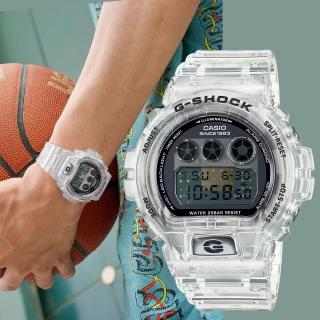 【CASIO 卡西歐】G-SHOCK 40周年透明限量版透視機芯手錶 畢業禮物(DW-6940RX-7)