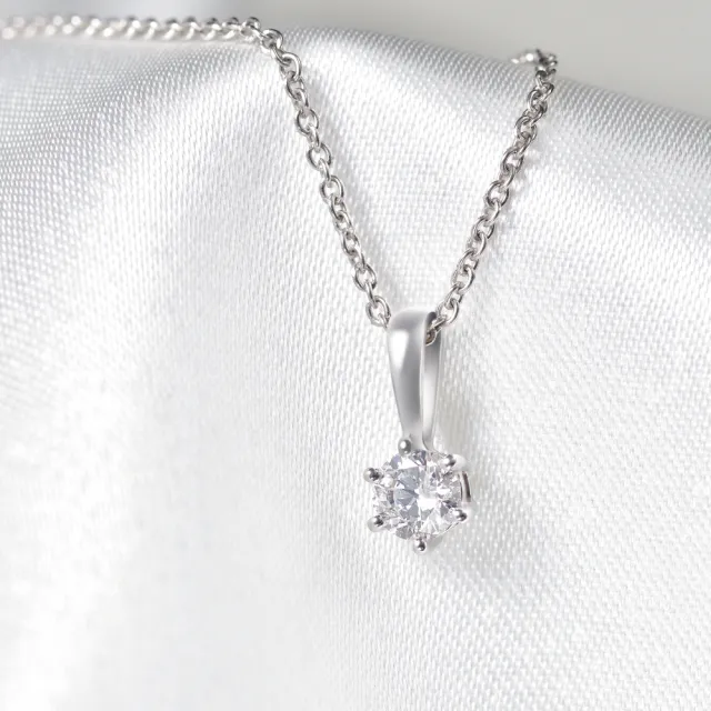 【le voeu】18K金 30分 鑽石項鍊 單點星光 流星(0.3克拉 輕珠寶 項鍊)