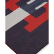 【BALLY】深藍拼色Logo圍巾(bally 圍巾配件)