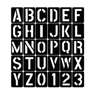 【子玄】字母+數字模板 （42片）字母模型板 字母模板(字母壓模版 數字模型板 字母彩繪版)