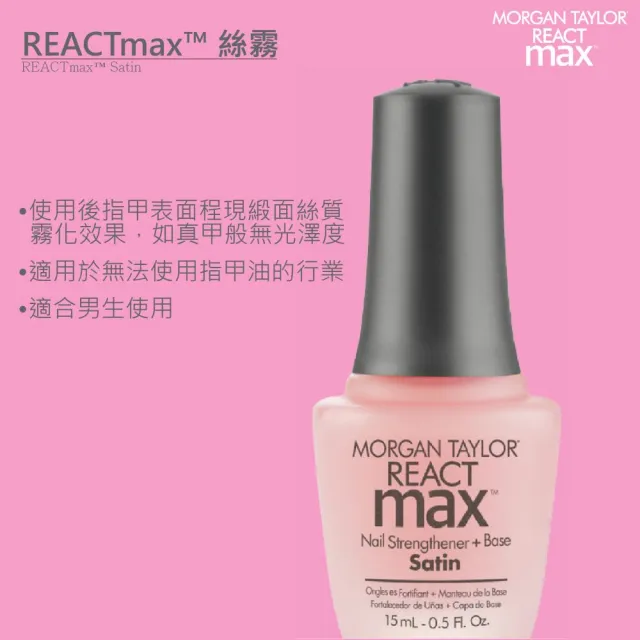 【MORGAN TAYLOR】REACT max  強健硬甲油(15ml/護甲油/類光撩/底油)