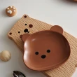 【戀戀家居】3入組陶瓷熊熊餐盤+餐碗組(雙色6吋盤各1+白色6吋碗)