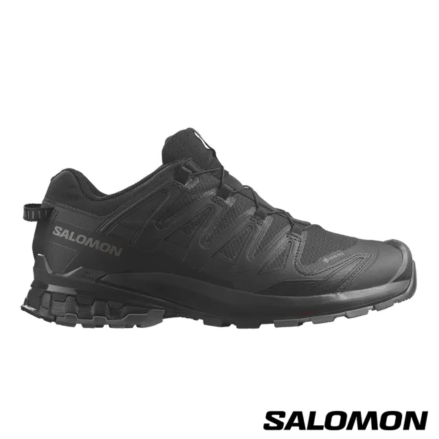 【salomon官方直營】男 XA PRO 3D V9 Goretex 健野鞋 寬楦(黑/灰/灰)
