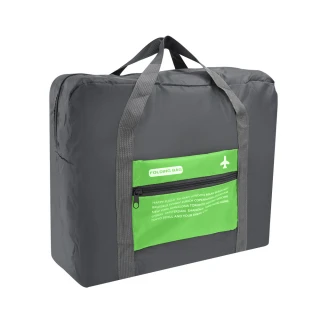 【冠和工程】折疊旅行袋 綠色 收納袋 32L大容量旅行袋 折疊購物袋 旅行包 TB032G-F(旅行包 收納袋 購物袋)