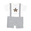 【JoyNa】造型短袖連身包屁衣 童裝 嬰兒連身衣 五星(開扣設計/方便穿脫)