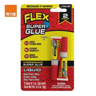 【特力屋】Flex Super Glue飛速超級瞬間膠3g液狀*2入