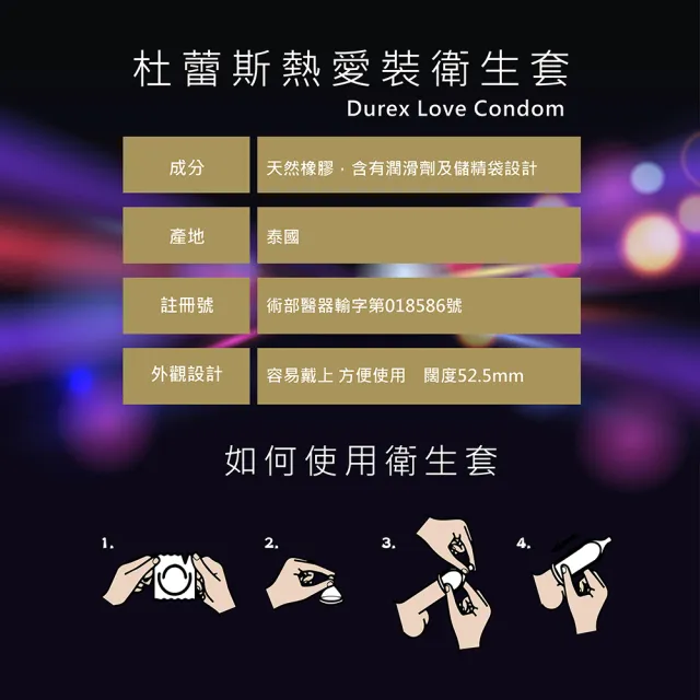 【Durex 杜蕾斯】★熱愛王者保險套(8入/盒)