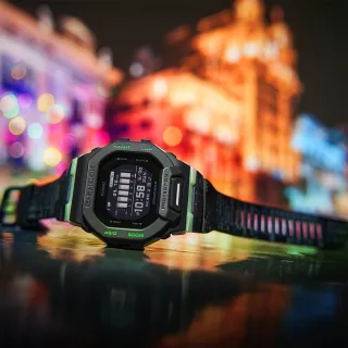 【CASIO 卡西歐】G-SHOCK 夜光迷彩 城市夜景系列藍芽手錶 新年禮物(GBD-200LM-1)