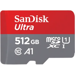 【SanDisk 晟碟】512GB microSDXC Ultra 150MB/s SDXC U1 A1 記憶卡