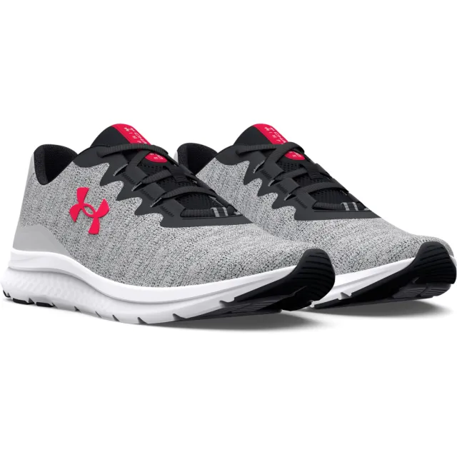 【UNDER ARMOUR】UA 男 Charged Impulse 3 Knit 慢跑鞋 運動鞋_3026682-100(灰紅)