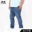 【MAXON 馬森大尺碼】中藍輕刷標準版彈性直筒牛仔褲38-46腰(87951-56)