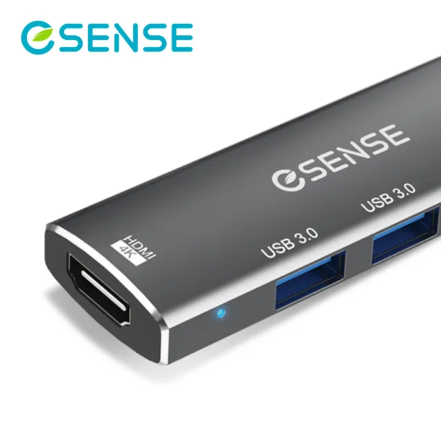 【ESENSE 逸盛】H552 五合一Type-C/USB3.0/PD3.0 HUB集線器(支援OTG模式)