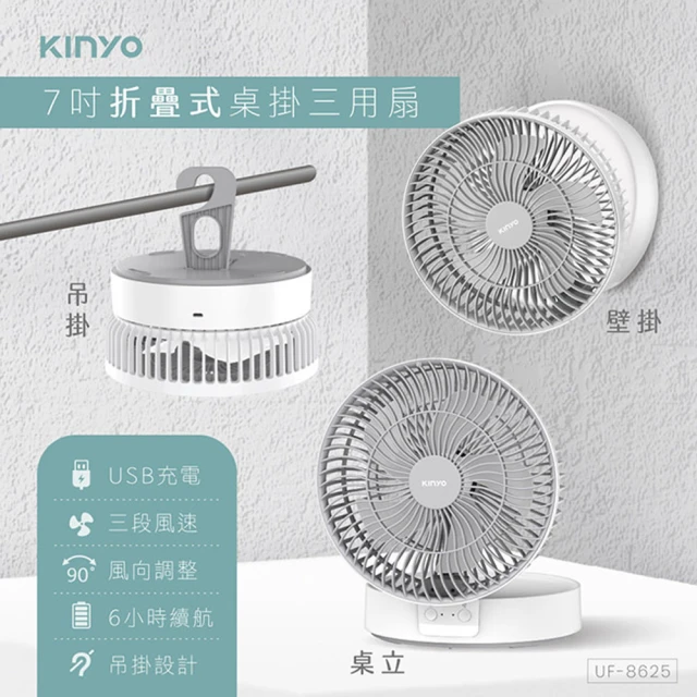 KINYO 12吋充電風扇(電扇 電風扇 充電風扇 涼風扇 