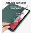 【ANTIAN】三星 Galaxy Tab S9 Plus 12.4吋 帶筆槽蜂窩散熱智慧休眠喚醒三折矽膠平板皮套保護套
